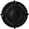 Ekena Millwork Attica Acanthus Leaf Ceiling Medallion (Fits Canopies up to 3 1/4"), 30 1/8"OD x 1 1/2"P, Steel Gray CM30ATSGS - alternate 1